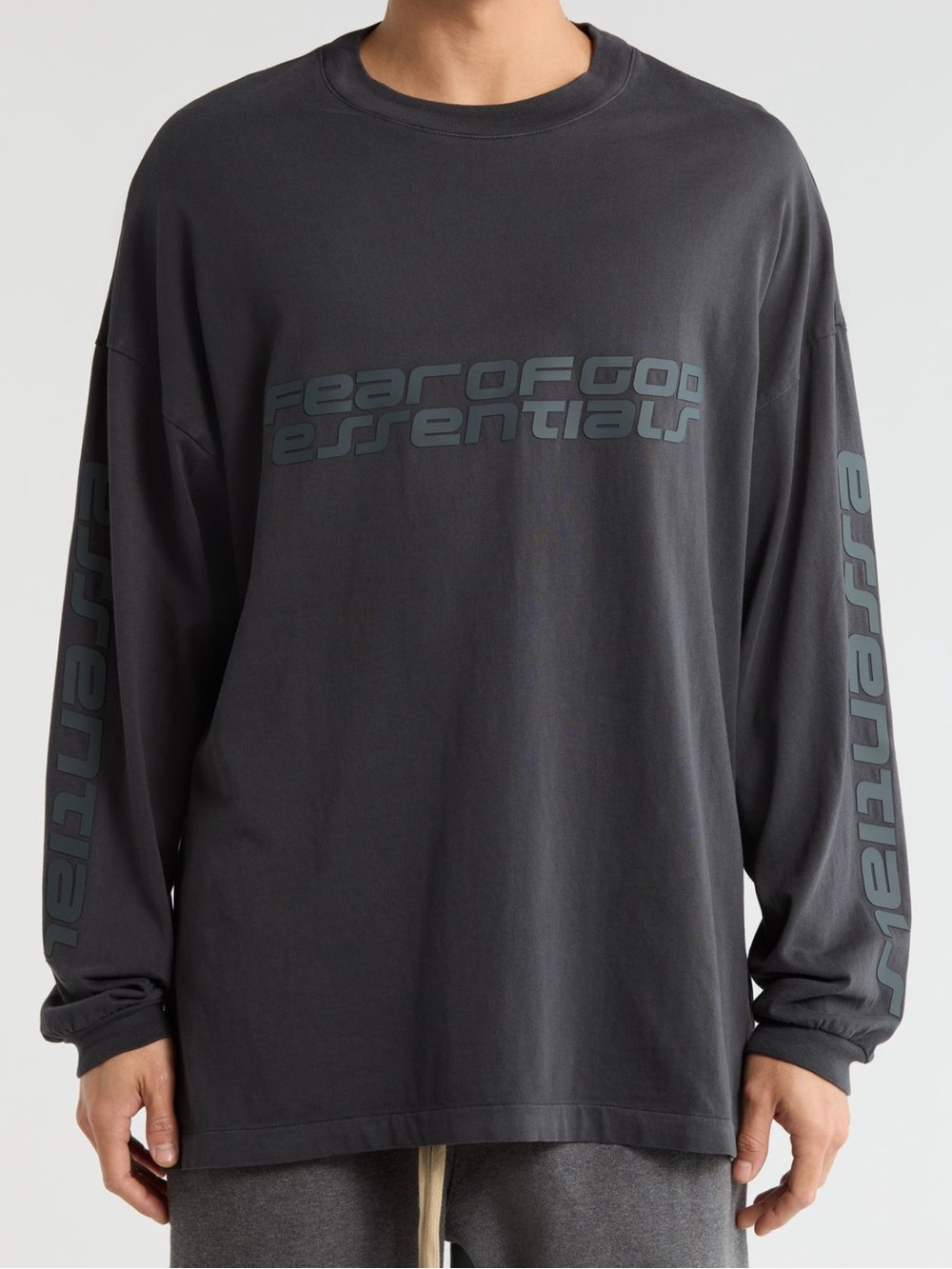 Fear of God Vintage Black Long Sleeve Logo Tee